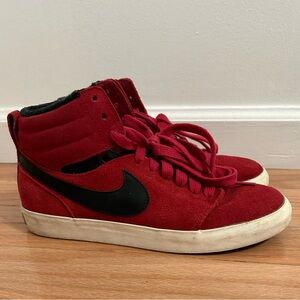 Nike Halley hoop red suede basketball shoes